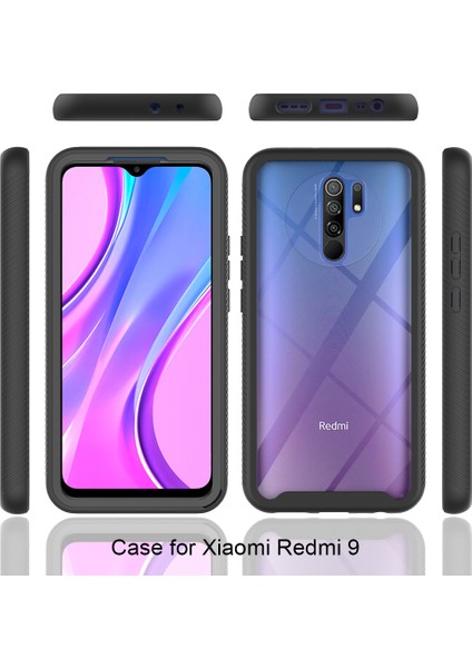 Xiaomi Redmi 9 Için Çift Katmanlı Şeffaf Bumper Shockproof Tam Koruma Kılıf (Yurt Dışından)
