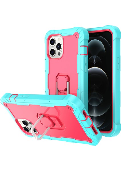 iPhone 12 Pro/iphone 12 Için Shockproof Yerleşik Standlı Kılıf (Yurt Dışından)