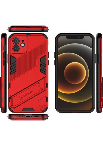 iPhone 12 Için Standlı Ince Sert Pc Tpu Düşme Önleyici Koruyucu Kılıf (Yurt Dışından) modelleri