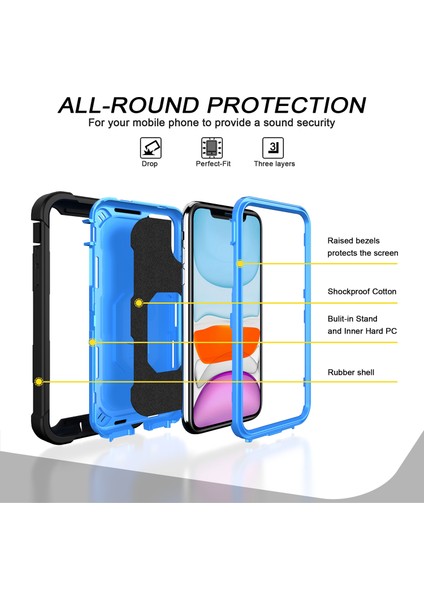 iPhone 11 Için Shockproof Yerleşik Standlı Kılıf (Yurt Dışından) fiyatları