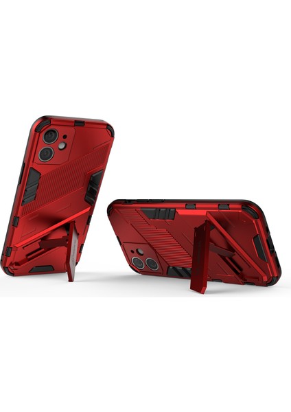 iPhone 12 Mini Için Standlı Ince Sert Pc Tpu Düşme Önleyici Koruyucu Kılıf (Yurt Dışından)