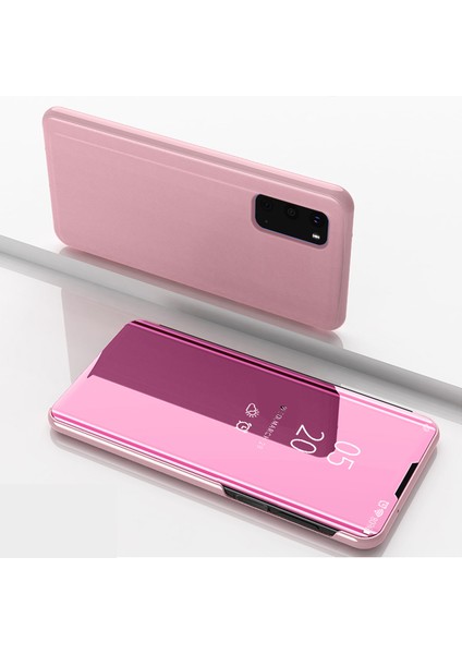Samsung Galaxy S20 Için Aynalı Pu Deri Standlı Kılıf (Yurt Dışından)