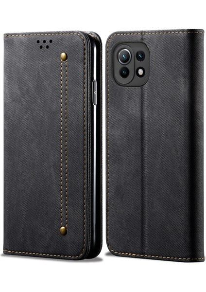 Xiaomi Mi 11 Lite Için Retro Deri Flip Cüzdan Standlı Kılıf (Yurt Dışından)