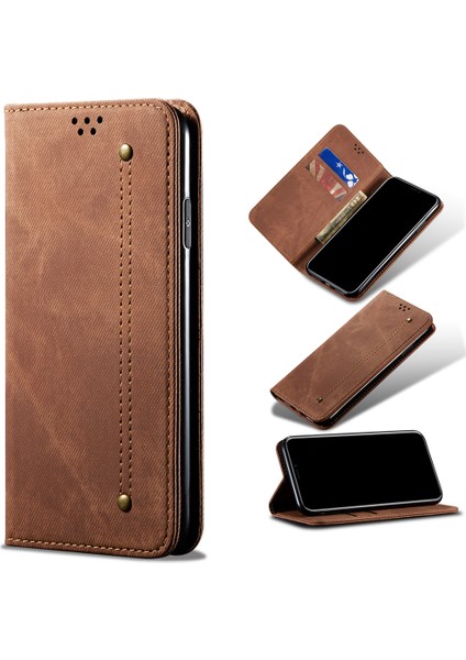 Xiaomi Redmi Note 10 4g / Note 10S Için Retro Deri Flip Cüzdan Standlı Kılıf (Yurt Dışından)