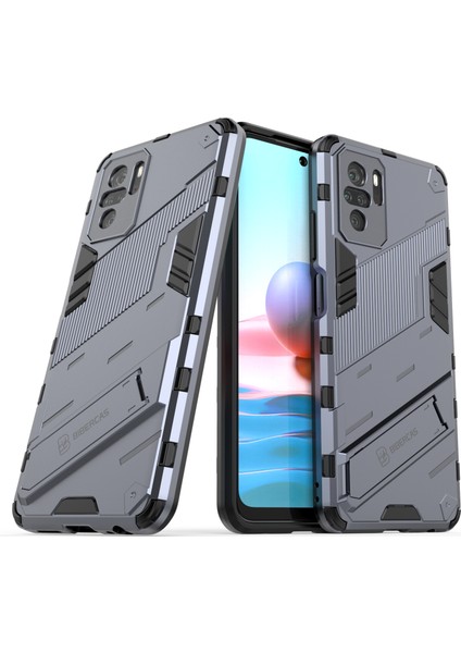 Xiaomi Redmi Note 10 4g / Note 10S Için Standlı Ince Sert Pc Tpu Düşme Önleyici Koruyucu Kılıf (Yurt Dışından)