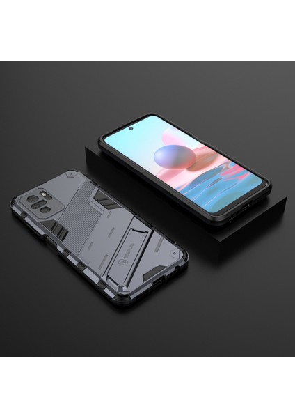 Xiaomi Redmi Note 10 4g / Note 10S Için Standlı Ince Sert Pc Tpu Düşme Önleyici Koruyucu Kılıf (Yurt Dışından)