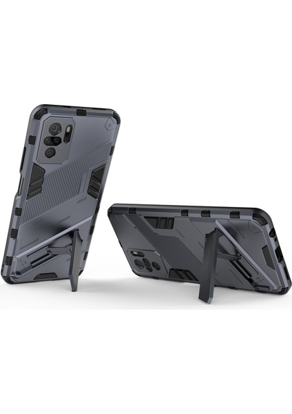 Xiaomi Redmi Note 10 4g / Note 10S Için Standlı Ince Sert Pc Tpu Düşme Önleyici Koruyucu Kılıf (Yurt Dışından)