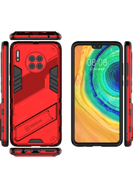 Huawei Mate 30 Için Standlı Ince Sert Pc Tpu Düşme Önleyici Koruyucu Kılıf (Yurt Dışından)