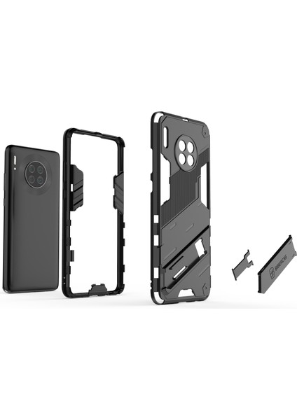 Huawei Mate 30 Için Standlı Ince Sert Pc Tpu Düşme Önleyici Koruyucu Kılıf (Yurt Dışından)