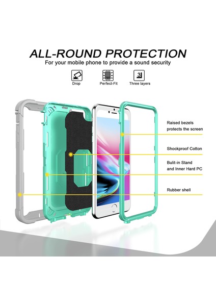 iPhone 8/7/6s/6/iphone Se 2020 Için Shockproof Yerleşik Standlı Kılıf (Yurt Dışından) fiyatları