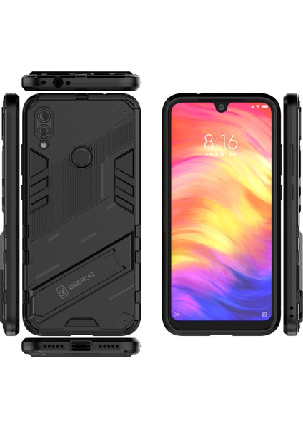 Redmi Note 7 / Note 7 Pro Için Standlı Ince Sert Pc Tpu Düşme Önleyici Koruyucu Kılıf (Yurt Dışından)