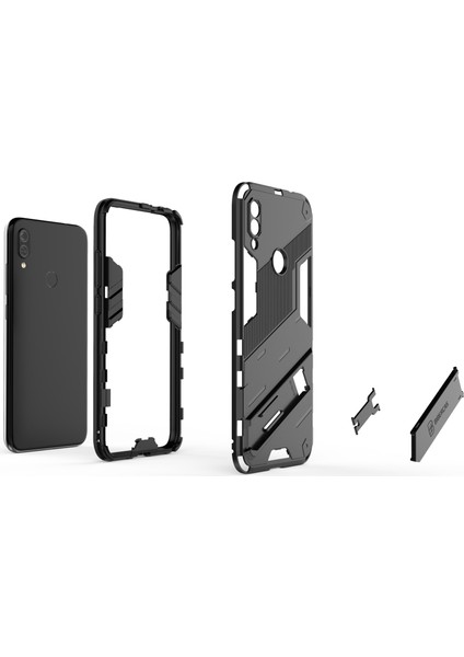 Redmi Note 7 / Note 7 Pro Için Standlı Ince Sert Pc Tpu Düşme Önleyici Koruyucu Kılıf (Yurt Dışından)