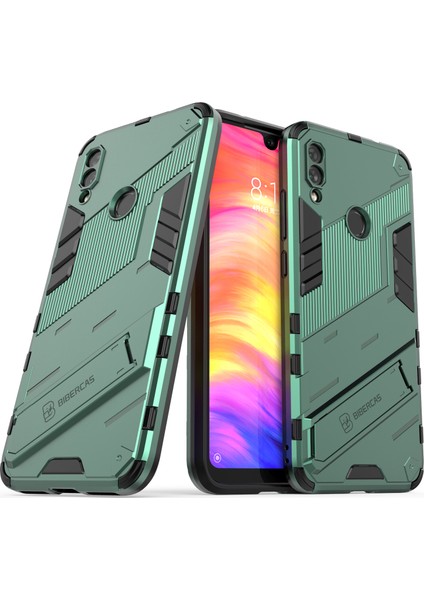 Redmi Note 7 / Note 7 Pro Için Standlı Ince Sert Pc Tpu Düşme Önleyici Koruyucu Kılıf (Yurt Dışından)