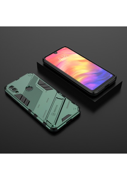 Redmi Note 7 / Note 7 Pro Için Standlı Ince Sert Pc Tpu Düşme Önleyici Koruyucu Kılıf (Yurt Dışından)