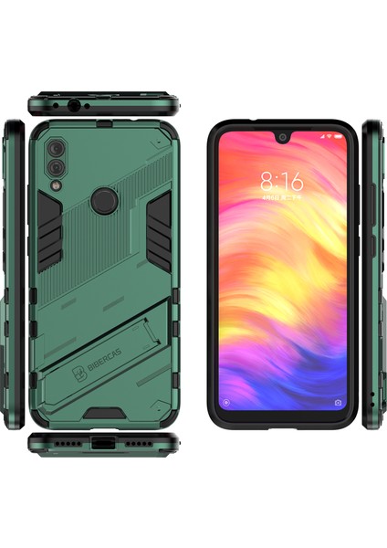 Redmi Note 7 / Note 7 Pro Için Standlı Ince Sert Pc Tpu Düşme Önleyici Koruyucu Kılıf (Yurt Dışından)
