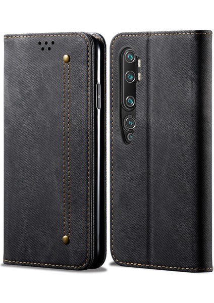Xiaomi Mi Note 10 / Mi Note 10 Pro Için Retro Deri Flip Cüzdan Standlı Kılıf (Yurt Dışından)
