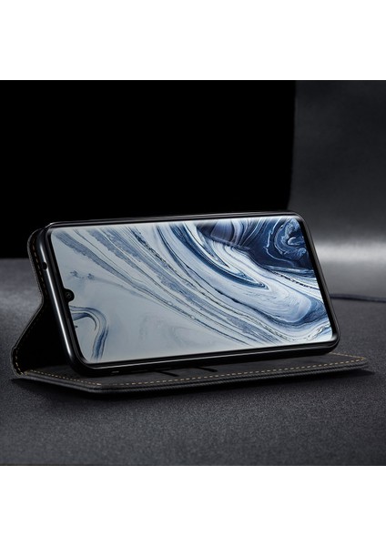 Xiaomi Mi Note 10 / Mi Note 10 Pro Için Retro Deri Flip Cüzdan Standlı Kılıf (Yurt Dışından)