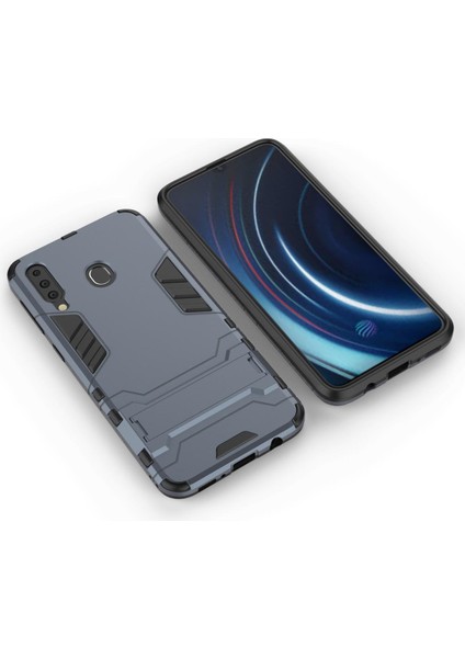 Samsung Galaxy M30 Için Çift Katmanlı Tpu +Pc Korumalı Standlı Kılıf Kapaklı (Yurt Dışından)