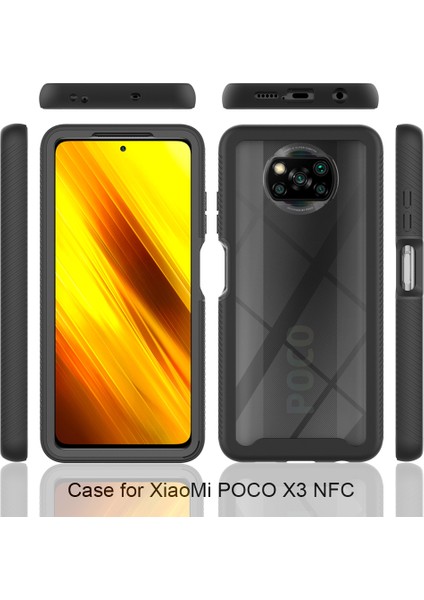 Xiaomi Poco X3 Nfc Için Çift Katmanlı Şeffaf Bumper Shockproof Tam Koruma Kılıf (Yurt Dışından)