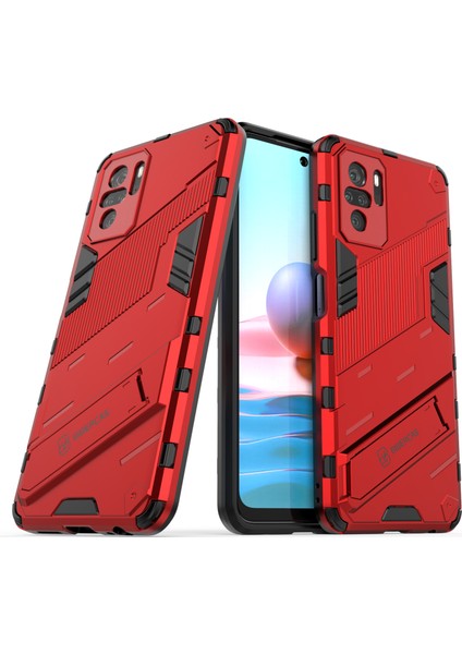 Xiaomi Redmi Note 10 4g / Note 10S Için Standlı Ince Sert Pc Tpu Düşme Önleyici Koruyucu Kılıf (Yurt Dışından)