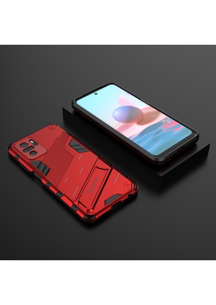 Xiaomi Redmi Note 10 4g / Note 10S Için Standlı Ince Sert Pc Tpu Düşme Önleyici Koruyucu Kılıf (Yurt Dışından)