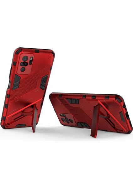 Xiaomi Redmi Note 10 4g / Note 10S Için Standlı Ince Sert Pc Tpu Düşme Önleyici Koruyucu Kılıf (Yurt Dışından)