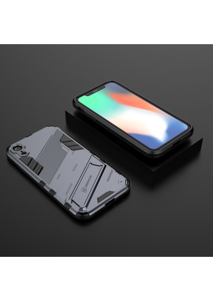iPhone Xr Için Standlı Ince Sert Pc Tpu Düşme Önleyici Koruyucu Kılıf (Yurt Dışından) fiyatları