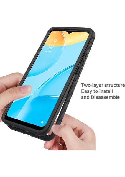 Oppo A15 Için Çift Katmanlı Şeffaf Bumper Shockproof Tam Koruma Kılıf (Yurt Dışından)