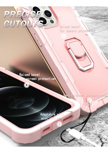iPhone 12 Pro/iphone 12 Için Shockproof Yerleşik Standlı Kılıf (Yurt Dışından)