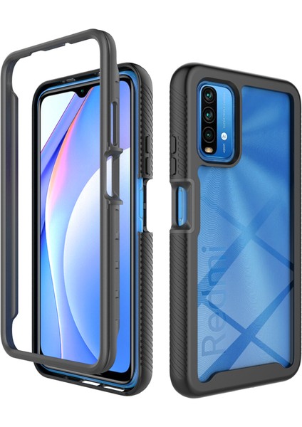 Xiaomi Poco M3/redmi 9t/redmi 9 Power Için Çift Katmanlı Şeffaf Bumper Shockproof Tam Koruma Kılıf (Yurt Dışından)