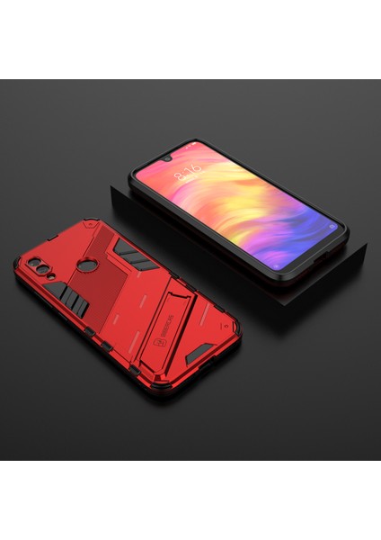 Redmi Note 7 / Note 7 Pro Için Standlı Ince Sert Pc Tpu Düşme Önleyici Koruyucu Kılıf (Yurt Dışından)