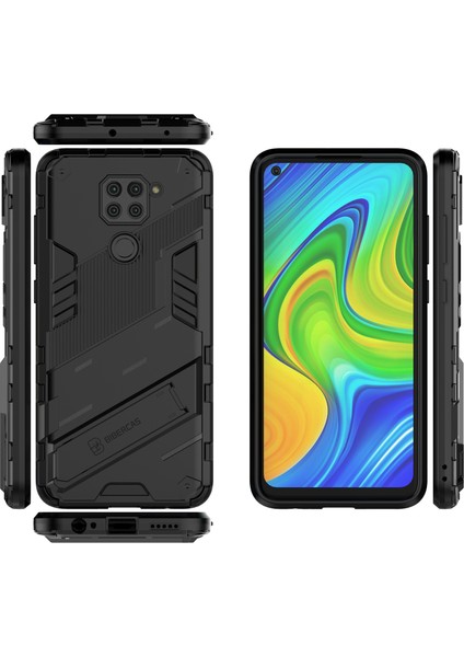 Redmi Note 9 Için Standlı Ince Sert Pc Tpu Düşme Önleyici Koruyucu Kılıf (Yurt Dışından)