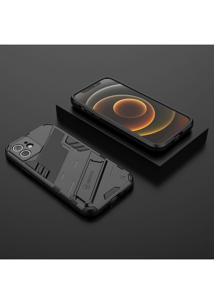 iPhone 12 Için Standlı Ince Sert Pc Tpu Düşme Önleyici Koruyucu Kılıf (Yurt Dışından) fiyatları