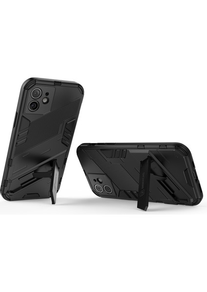 iPhone 12 Için Standlı Ince Sert Pc Tpu Düşme Önleyici Koruyucu Kılıf (Yurt Dışından) fırsatları