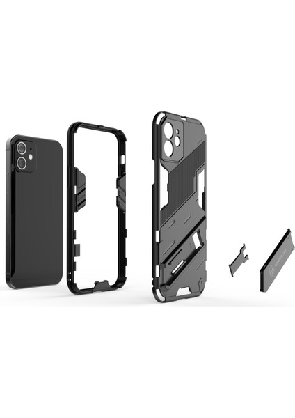 iPhone 12 Için Standlı Ince Sert Pc Tpu Düşme Önleyici Koruyucu Kılıf (Yurt Dışından) indirimleri