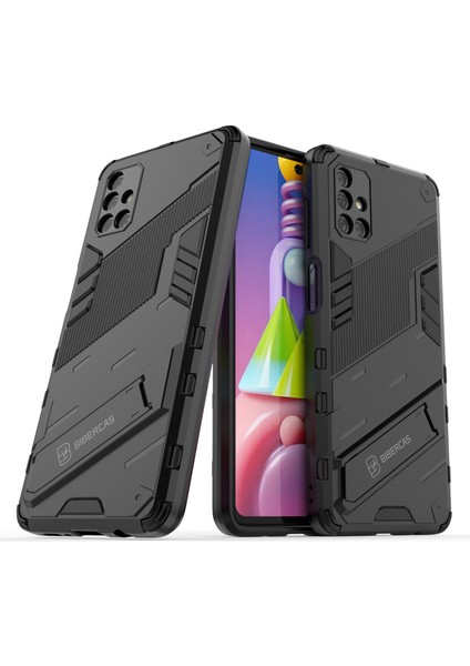Galaxy M51 Için Standlı Ince Sert Pc Tpu Düşme Önleyici Koruyucu Kılıf (Yurt Dışından)