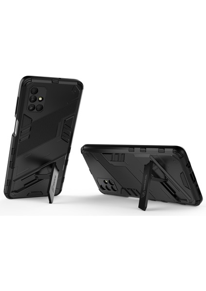 Galaxy M51 Için Standlı Ince Sert Pc Tpu Düşme Önleyici Koruyucu Kılıf (Yurt Dışından)