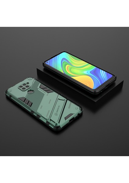 Redmi Note 9 Için Standlı Ince Sert Pc Tpu Düşme Önleyici Koruyucu Kılıf (Yurt Dışından)