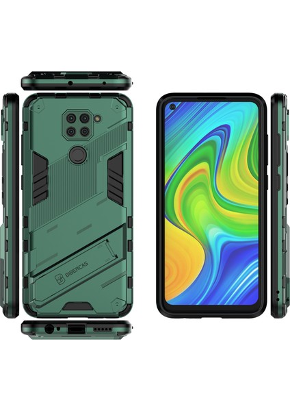 Redmi Note 9 Için Standlı Ince Sert Pc Tpu Düşme Önleyici Koruyucu Kılıf (Yurt Dışından)