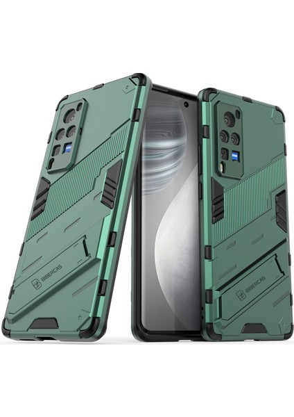 Vıvo X60 Pro Için Standlı Ince Sert Pc Tpu Düşme Önleyici Koruyucu Kılıf (Yurt Dışından)