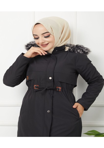 Water Prof Siyah Içi Kürklü Kışlık Battal Mevsimlik Mont & Kaban modelleri