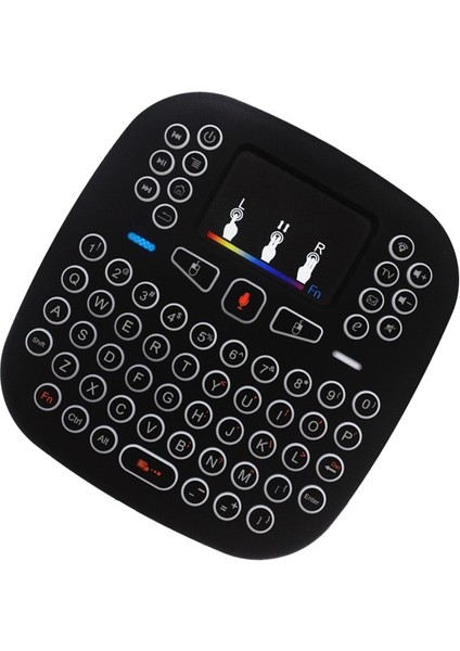 2.4GHZ I18 Mini Kablosuz Touch Pad Işıklı Klavye