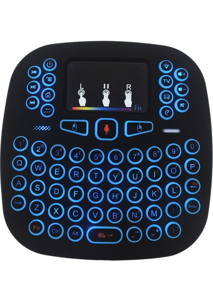 2.4GHZ I18 Mini Kablosuz Touch Pad Işıklı Klavye