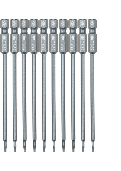 10 Parçalı Güvenlik Torx Bit Seti 1/4 Inç Sürücü Kurcalamaya T6 (Yurt Dışından)