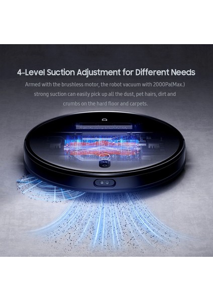 Mijia Akıllı Robot Süpürge-2000PA 5.5cm Ultra-İnce (Yurt Dışından)