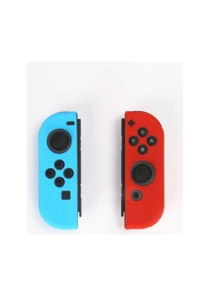 Konsol İstasyonu Nintendo Switch Joy-Con Silikon Koruyucu Kılıf Mavi Kırmızı