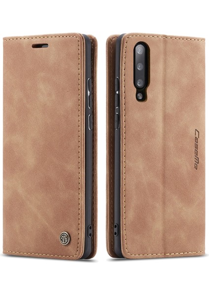 Samsung Galaxy A50 / A50S / A30S Için Retro Pu Deri Tpu Kart Bölmeli Manyetik Flip Standlı Kılıf (Yurt Dışından)