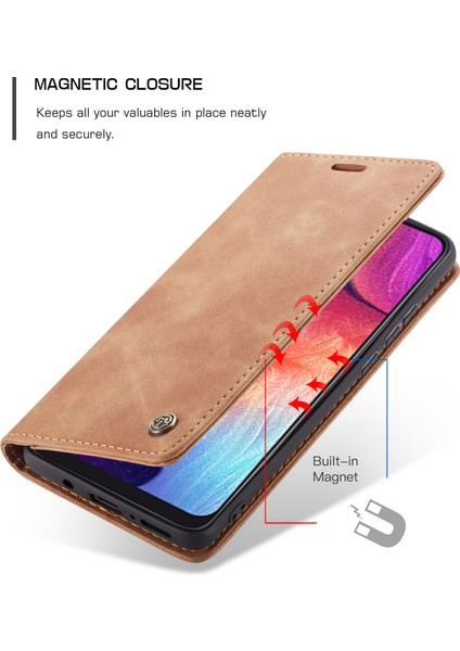 Samsung Galaxy A50 / A50S / A30S Için Retro Pu Deri Tpu Kart Bölmeli Manyetik Flip Standlı Kılıf (Yurt Dışından) modelleri
