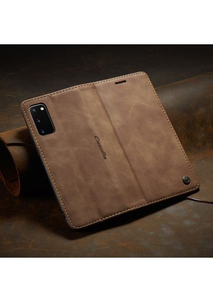 Samsung Galaxy S20 Için Retro Pu Deri Tpu Kart Bölmeli Manyetik Flip Standlı Kılıf (Yurt Dışından) fiyatları