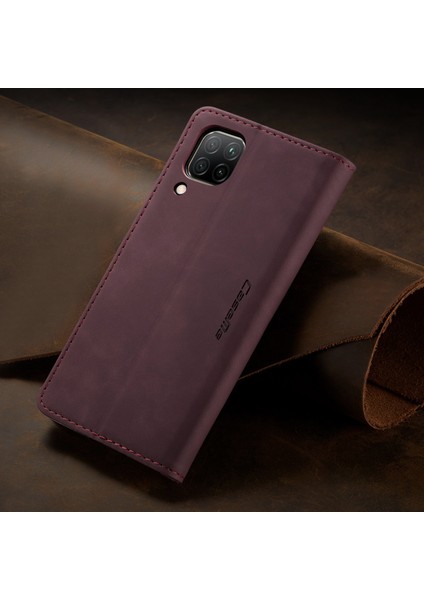 Huawei P40 Lite Için Retro Pu Deri Tpu Kart Bölmeli Manyetik Flip Standlı Kılıf (Yurt Dışından)